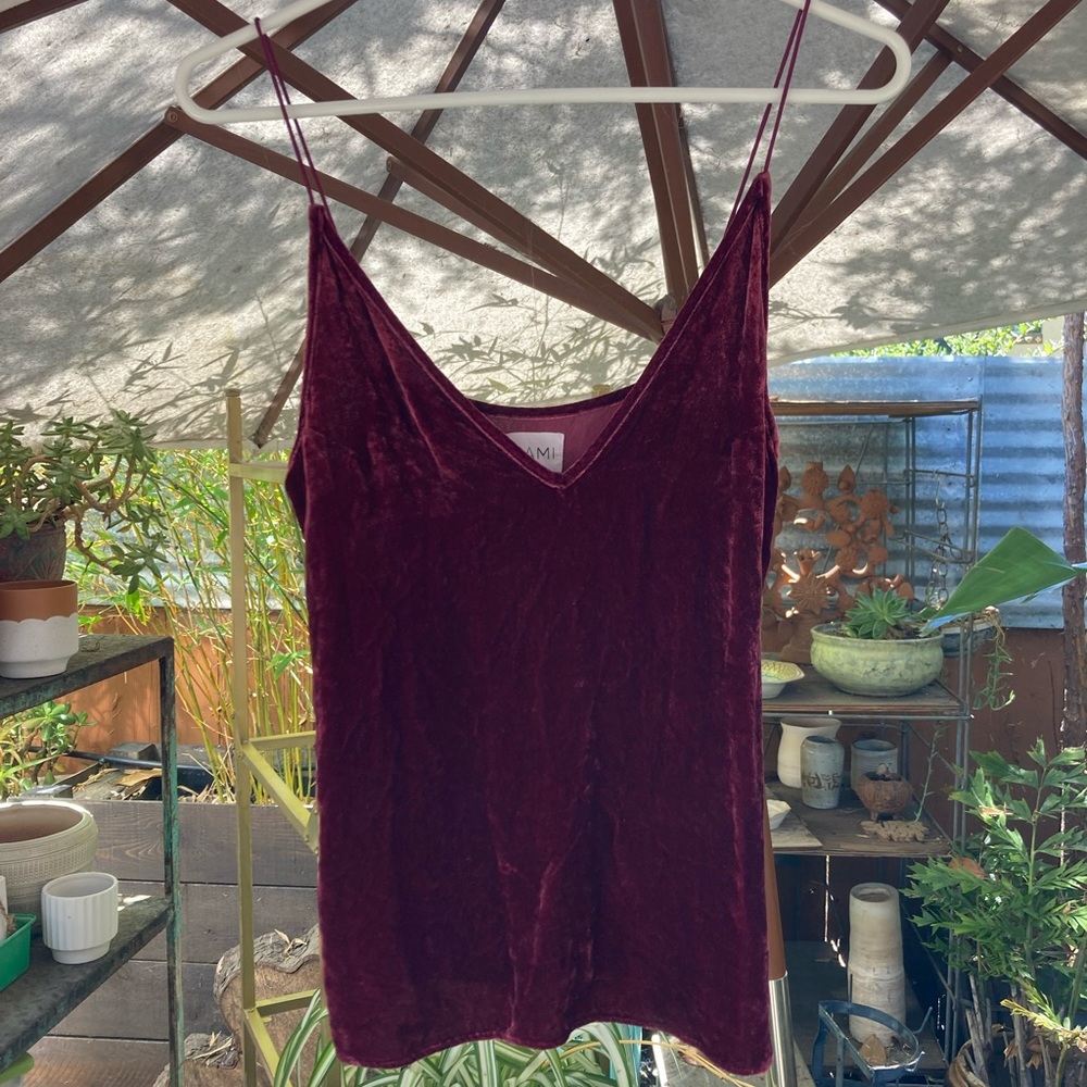 CAMI NYC 100% silk velvet camisole